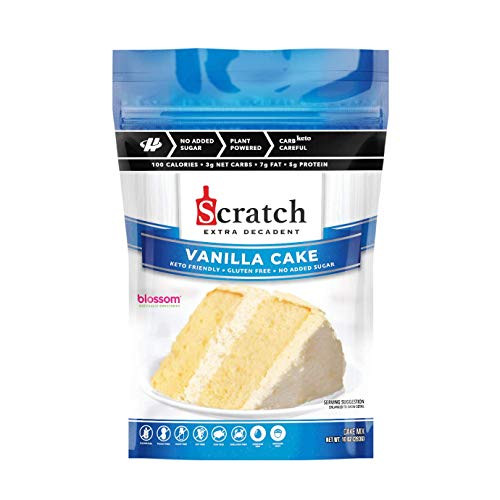 Classic Yellow Vanilla Cake Mix by Scratch - Low Carb Keto -3g Net Carbs- No Sugar Added Gluten Free Dairy Free Blossom Natural Sweetener