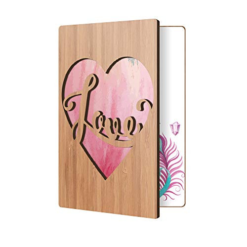 Love Card- Real Wood Valentine's Day Card For Wife Husband Him Or Her- Romantic Anniversary Love Card- Real Wood Valentine's Day Card For Wife Husband Him Or Her- Romantic Anniversary