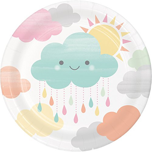 Clouds Baby Shower Dessert Plates 24 ct