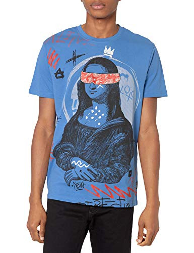 Southpole Men's Short Sleeve T-Shirt Sky Blue Mona Medium