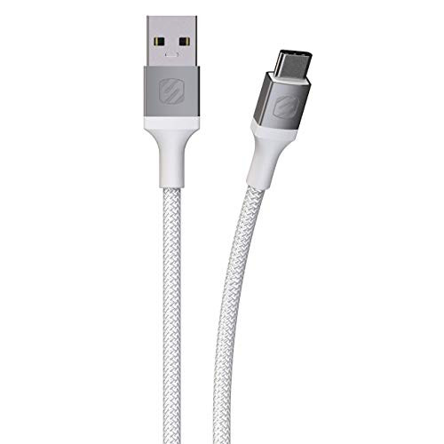 SCOSCHE CAB1WT-SP STRIKELINE Premium USB to Type-C Charge  and  Sync Braided Cable 1-ft. Black