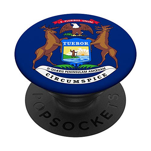 Michigan Flag PopSockets Grip and Stand for Phones and Tablets