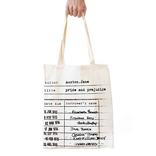 Cute Eco-Friendly Library Card Cotton Tote Bag School Shoulder Bag Gifts Friends Kids Literary Theme Jane Austen Natural Cotton Canvas Reusable Tote Bag Cute Eco-Friendly Library Card Cotton Tote Bag School Shoulder Bag Gifts Friends Kids Literary Theme Jane Austen Natural Cotton Canvas Reusable Tote Bag