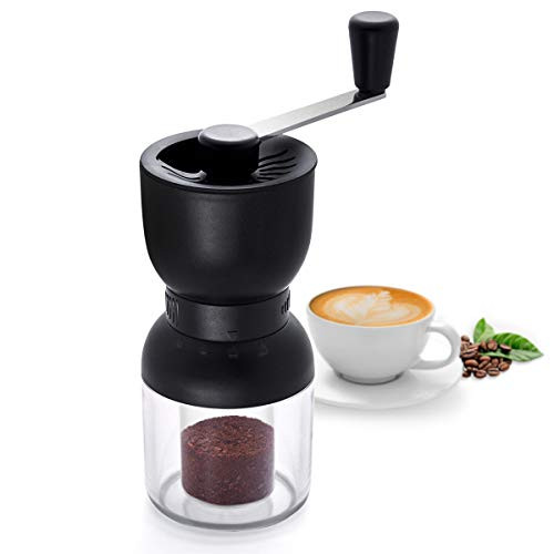 Manual Coffee Grinder LHS Adjustable Burr Coffee Grinders with Two Containers Ceramic Coffee Bean Grinder with Refillable Lids for Aeropress Drip Coffee Espresso French Press Turkish Brew Manual Coffee Grinder LHS Adjustable Burr Coffee Grinders with Two Containers Ceramic Coffee Bean Grinder with Refillable Lids for Aeropress Drip Coffee Espresso French Press Turkish Brew