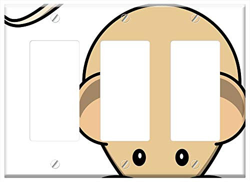 Switch Plate Triple Rocker-GFCI - Gerbil Mouse Rodent Brown Animal Mammal Small Switch Plate Triple Rocker-GFCI - Gerbil Mouse Rodent Brown Animal Mammal Small