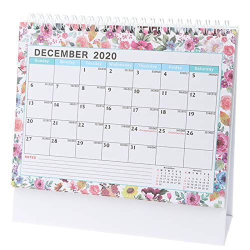 Small Desk Calendar 2020-2021 Desktop Flip Monthly Calendar on Easel Jul. 2020 - Dec. 2021 Standing Desk Calendar 7.87 x 8.26 Inches for Planning and Organizing School Home Office Supplies