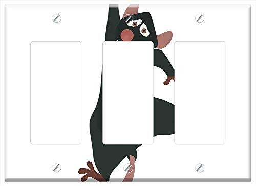 Switch Plate Triple Rocker-GFCI - Mouse Rodent Cute Mammal Nature Animal Mice Fur Switch Plate Triple Rocker-GFCI - Mouse Rodent Cute Mammal Nature Animal Mice Fur