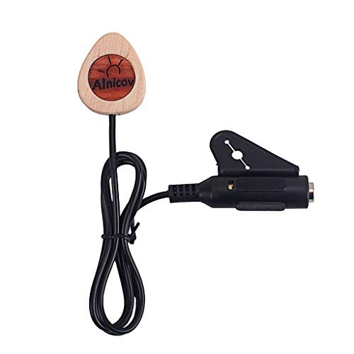 Alnicov Guitar Pickup Wood Piezo Contact Microphone Pickup for Guitar Violin Banjo Mandolin Ukulele GuitarMaplewood