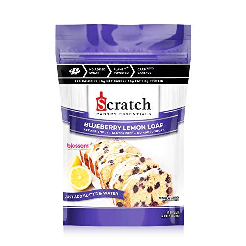 Blueberry Lemon Loaf and Muffin Mix by Scratch - Low Carb Keto -4g Net Carbs- No Added Sugar Gluten Free Dairy Free Blossom Natural Sweetener Blueberry Lemon Loaf and Muffin Mix by Scratch - Low Carb Keto -4g Net Carbs- No Added Sugar Gluten Free Dairy Free Blossom Natural Sweetener