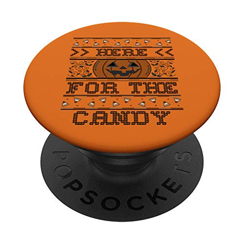 Here for the Candy Ghost - Funny Cute Spooky Halloween PopSockets Grip and Stand for Phones and Tablets