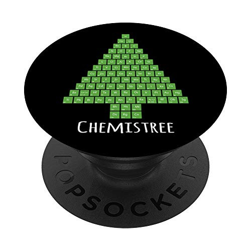 Chemistry Periodic Table Of Elements Christmas Tree PopSockets Grip and Stand for Phones and Tablets