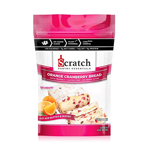 Orange Cranberry Loaf and Muffin Mix by Scratch - Low Carb Keto -5g Net Carbs- No Added Sugar Gluten Free Dairy Free Blossom Natural Sweetener Orange Cranberry Loaf and Muffin Mix by Scratch - Low Carb Keto -5g Net Carbs- No Added Sugar Gluten Free Dairy Free Blossom Natural Sweetener