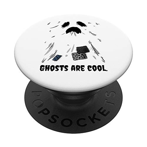 Ghosts are Cool - Funny Cute Spooky Halloween Costume PopSockets Grip and Stand for Phones and Tablets