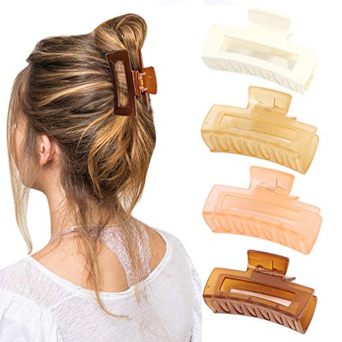 Canitor Hair Claw Clips 4 PCS Hair Clips for Thin Hair Rectangular Acrylic Hair Clips Banana Hair Clips Non-slip Clip Tortoise Barrettes French Design Barrettes Celluloid Jaw Clips Hair Clips for Thin Hair Canitor Hair Claw Clips 4 PCS Hair Clips for Thin Hair Rectangular Acrylic Hair Clips Banana Hair Clips Non-slip Clip Tortoise Barrettes French Design Barrettes Celluloid Jaw Clips Hair Clips for Thin Hair