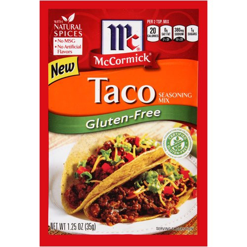 McCormick GLUTEN-FREE Taco Seasoning Mix 1.25oz -8 Pack-