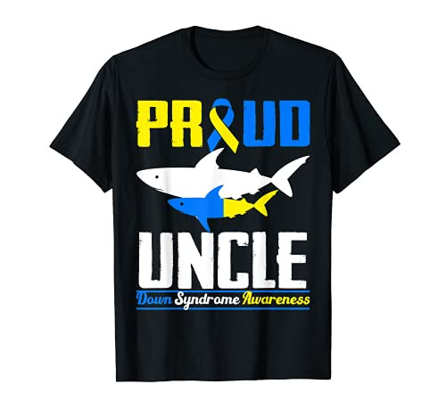 Proud Uncle Shark Trisomy 21 Down Syndrome Awareness Day T-Shirt