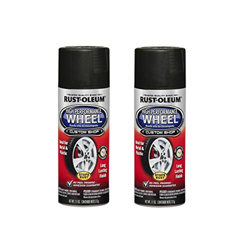 Rust-Oleum 248928A2 High Performance Wheel Spray Paint 2 Pack Matte Black 2 Count