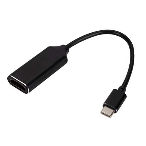 Solustre Type-C to HDMI Hub Adapter Type-C USB Cable Adapter for MacBook Mac Pro-Mini iMac Surface Pro XPS Notebook PC USB Flash Drives Mobile HDDand More -Black-