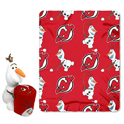NHL New Jersey Devils Olaf Hugger Pillow  and  Fleece Throw Blanket Set 40" x 50"