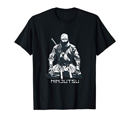 Ninja Sitting Down  and  Ninjutsu T-Shirt