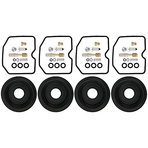 Ymiko Carburetor Repair Kit 4 Sets Carburetor Rebuild Fix Kit Carb Overhaul Compatible with GSF600S Bandit 1996-2003