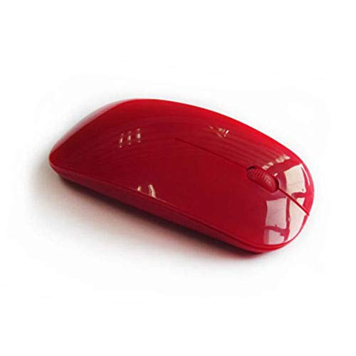 hutishop2020 Wireless Mouse Universal Laptop PC Computer 2.4GHz Battery Powered Wireless USB Optical Mouse Red
