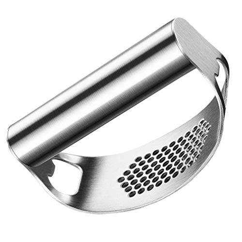 HEMOTON Garlic Press Rocker Squeezer Stainless Steel Garlic Crusher Presser Manual Garlic Ginger Chopper Slicer Mincer Kitchen Gadgets HEMOTON Garlic Press Rocker Squeezer Stainless Steel Garlic Crusher Presser Manual Garlic Ginger Chopper Slicer Mincer Kitchen Gadgets