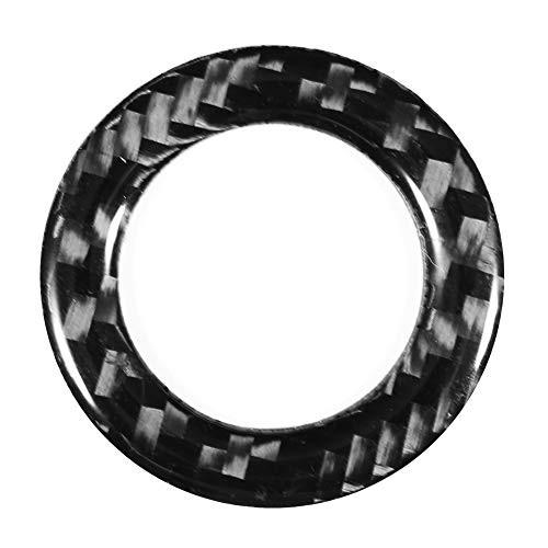 Start Button Trim Carbon Fiber Engine Start Stop Switch Button Ring Frame Cover Trim Fit for Infiniti Q50-Q60 14-18