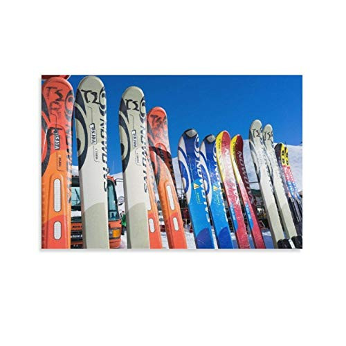 Cards with Envelopes Blank Inside Cool Ski Rack Winter Skiing Sports Birthday Greeting Card 10x7 Inches
