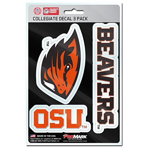 NCAA Oregon State Beavers Team Decal 3-Pack