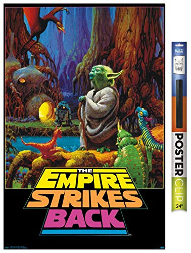 Trends International Neon-Star Wars-Empire Strikes Back Wall Poster 22.375" x 34" Poster  and  Clip Bundle