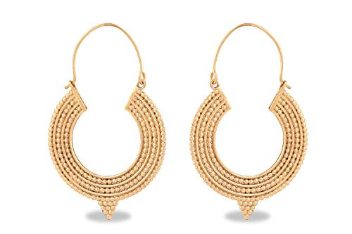 IndoTribe Gold Hoop earring Gold Hoop Earrings For Women Gold Hoop earring Gold Earrings For Women Gold Hoops Earrings For Women Earrings Hoops Boho Earrings Hoop Earings vintage Gold Hoop Earrings