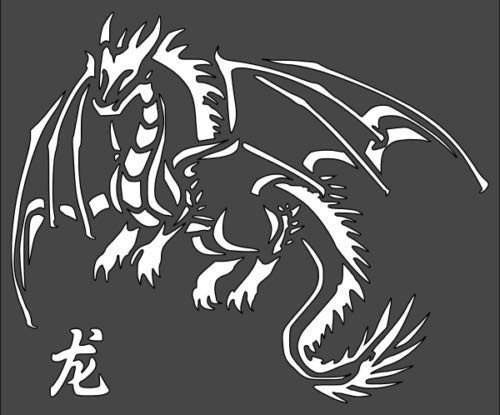 Custom Stencil 8x8 inches Dragon Myth Fairytale Medieval