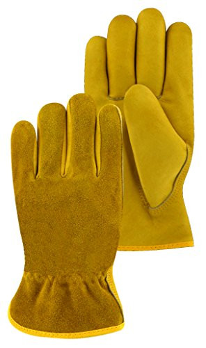 Magid Glove  and  Safety TB750ETL Split Grain Cowhide Leather Drivers Large Yellow -1 Pair-