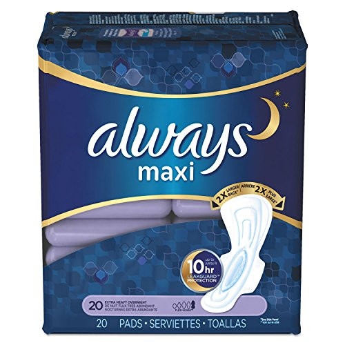Always Maxi Pads Extra Heavy Overnight 20-Pack