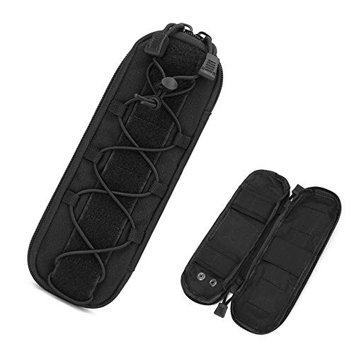 Tactical Knife Sheath PouchFolding Knife Sheath Bag Molle Flashlight Holster Multitool Pouches Pistol Holder Cartridge Clip Tactical Gear Holder -Black Large-