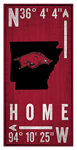 Fan Creations NCAA Arkansas Razorbacks Unisex University of Arkansas Coordinate Sign Team Color 6 x 12