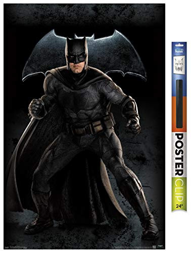 Trends International DC Comics Movie - Justice League - Batman Wall Poster 22.375" x 34" Poster  and  Clip Bundle