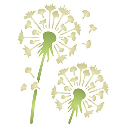 Dandelion Stencil 4.5 x 6 inch -M- - Classic Floral Flower Border Stencils for Painting Template