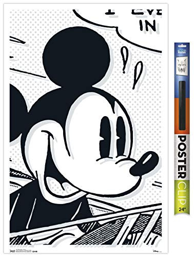 Trends International Disney Mickey Mouse - Art Deco Wall Poster 22.375" x 34" Poster  and  Clip Bundle