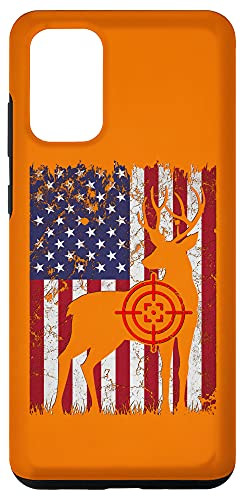 Galaxy S20 plus Orange Funny Buck Deer Hunting USA America Flag Set Idea Case