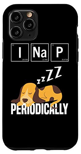 iPhone 11 Pro I Nap Periodically Cute Funny Chemistry Periodic Table Dog Case