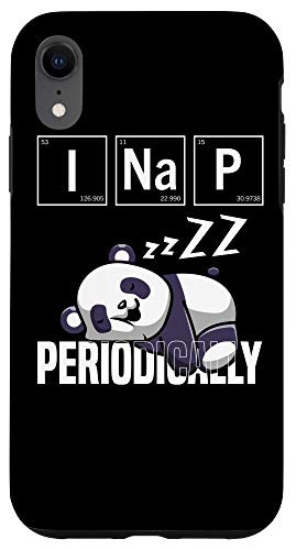 iPhone XR I Nap Periodically Cute Funny Chemistry Periodic Table Panda Case