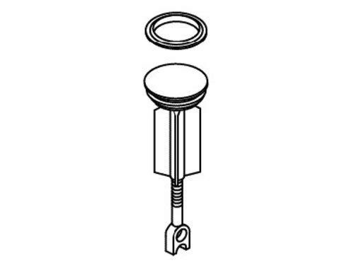 Kohler 1036994-CP Kohler 1036994 Devonshire Replacement Plunger Assembly Pop-Up with Plastic Extension for Bathroom Faucets