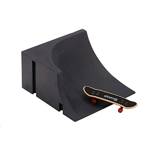 Awolf Fingerboard Rail Park Stair Kit Ramp Parts for Finger Skateboard Fingerboard Ramp Skate Half Pipe Skateboard Training Mini Board Game Part Training Props with Finger Skateboard