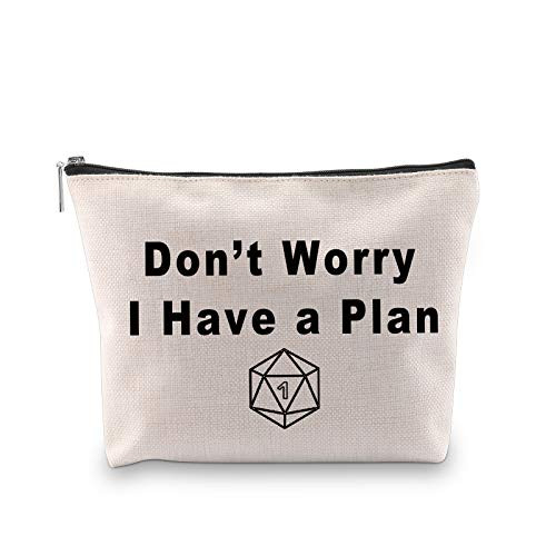 PXTIDY RPG Game Makeup Bag Don't Worry I Have a Plan Dungeon RPG Dice Makeup Cosmetic Bags Dungeons and Dragons Gift Dungeon Master Gift Funny DND Gamer Gift -beige- PXTIDY RPG Game Makeup Bag Don't Worry I Have a Plan Dungeon RPG Dice Makeup Cosmetic Bags Dungeons and Dragons Gift Dungeon Master Gift Funny DND Gamer Gift -beige-