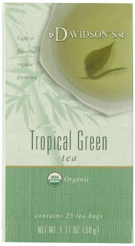 Davidson's Tea Tropical Green, 25-Count Tea Bags, 1.77  Oz(Pack of 6)