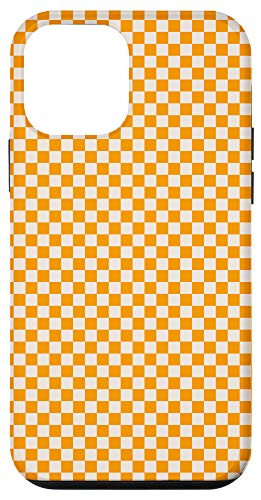 iPhone 12 mini Checkerboard Pattern Gift Orange Light Yellow Checkered Case