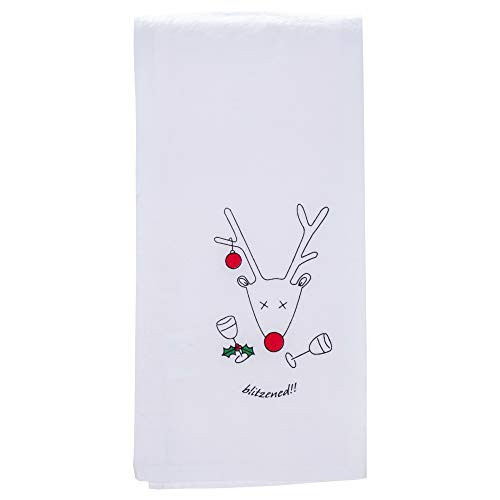 Cork Pops Blitzened 26 x 18 Holiday Cotton Kitchen Bar Towel