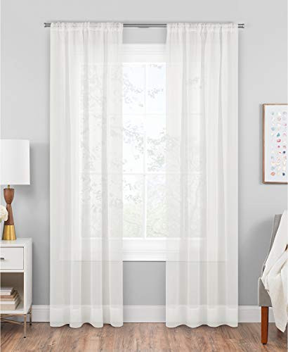 Hudson Hill Voile 59" x 63" Rod Pocket Window Panel White